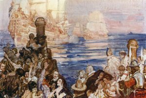 Illustration for Romance of Empire, Australia by George Washington Lambert